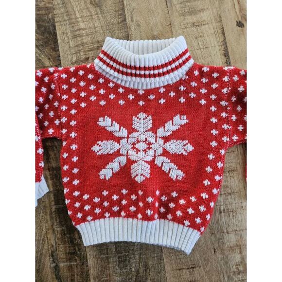 Park Bench Kids Vintage Snowflake Fairisle Sweater Youth Size 4T Made in USA - Picture 2 of 6